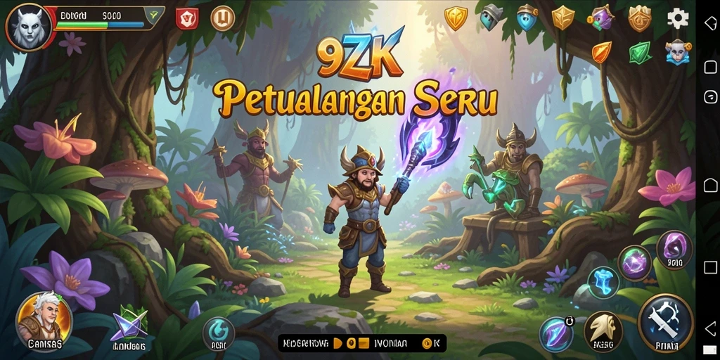 Gameplay mendebarkan di dunia petualangan 9ZK.