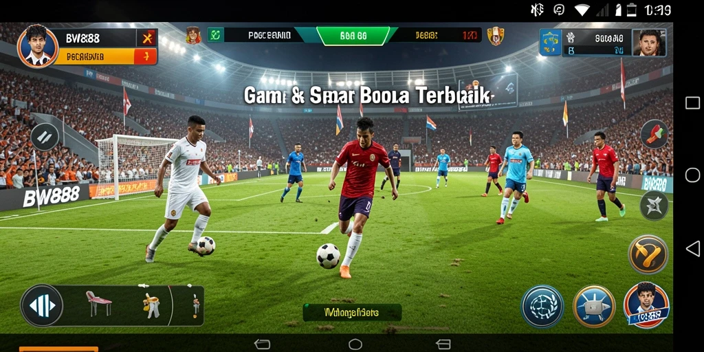 Gameplay BW888 yang seru dan mendebarkan saat bertanding sepak bola.
