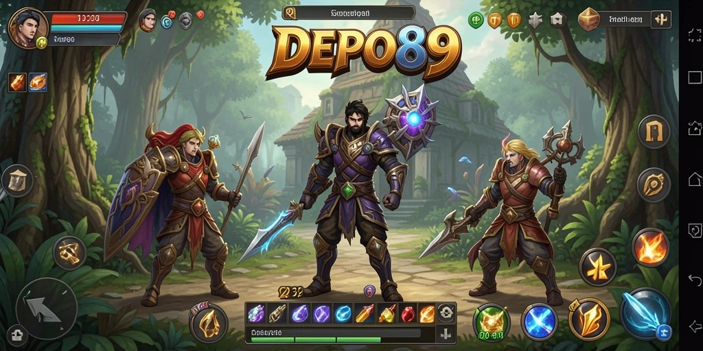 Tampilan gameplay seru DEPO89 yang penuh aksi RPG.