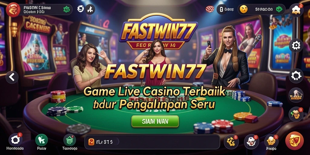 Screenshot menampilkan gameplay seru dari FASTWIN77 Live Casino.