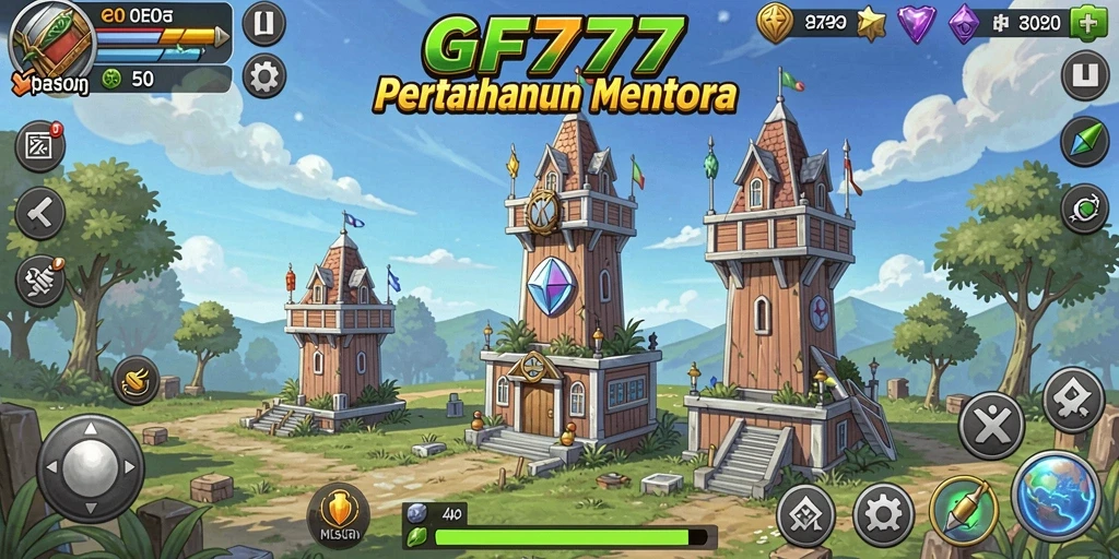 Tampilan gameplay menakjubkan dari GF777 dalam aksi Tower Defense.