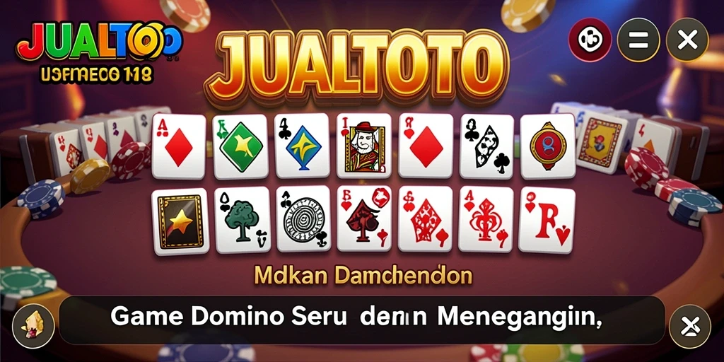 Tampilan gameplay seru dari JUALTOTO dalam permainan Domino.