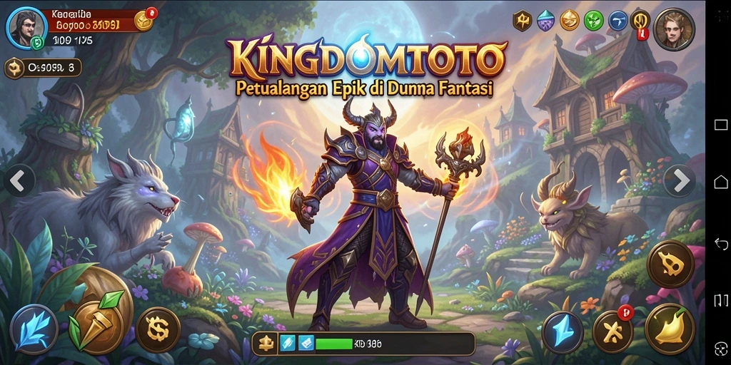 Tampilan gameplay ARPG yang menegangkan dalam KINGDOMTOTO.