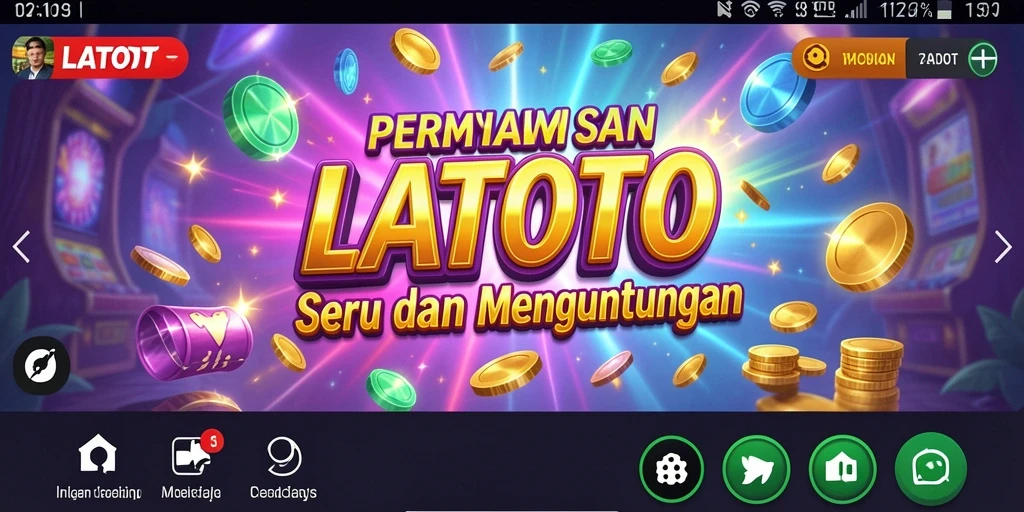 Tangkapan layar LATOTO menampilkan gameplay slot yang menegangkan.