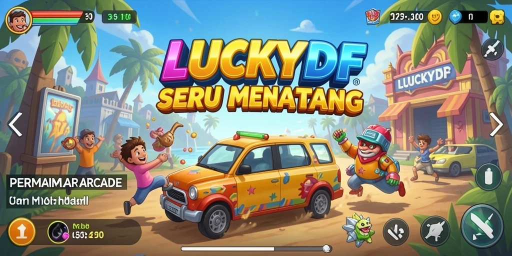 Screenshot gameplay dari LUCKYDF yang penuh aksi dan tantangan.