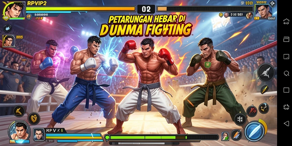 Tampilan gameplay seru di RPVIP2 saat karakter bertarung.