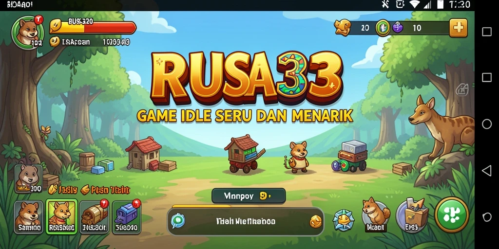 Tampilan gameplay RUSA33 yang menarik dan penuh warna.