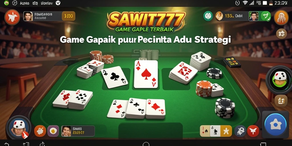Screenshot gameplay SAWIT777 menampilkan keseruan bermain Gaple.