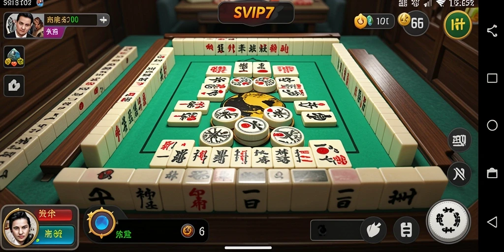 Tampilan gameplay menarik SVIP7 di dalam permainan Mahjong.